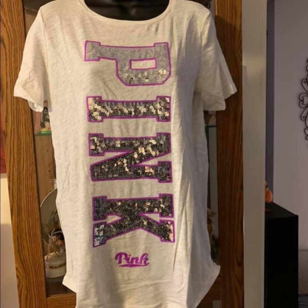 NWT VS PINK Bling Tee Sz Small
